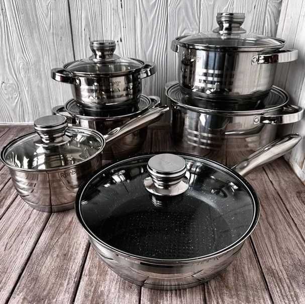 Набір каструль Rainberg 12 предметів сковорода Німеччина