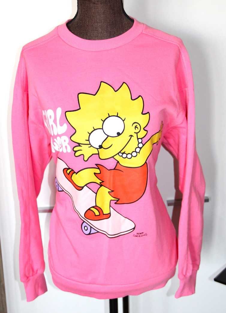 The Simpsons Simpson Simpsonowie różowa bluza bluzka s 36 xs 34 m 38