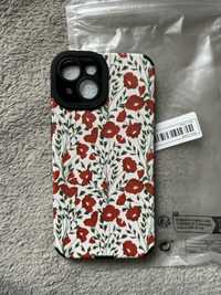 Silikonowe etui case iphone 14 kwiaty maki