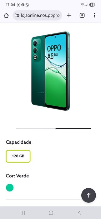 Oppo A5 5G 128 GB Verde Novo/Selado