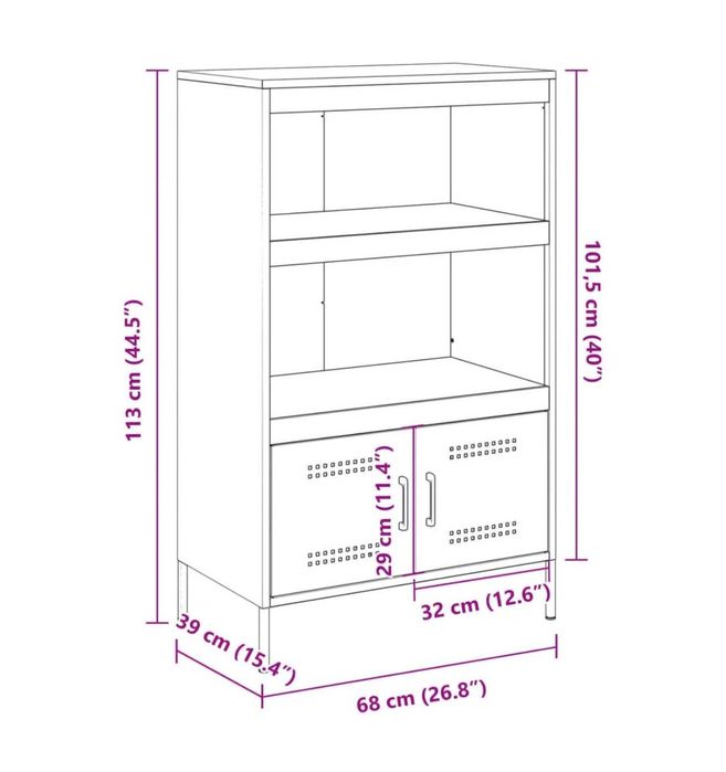 szafka regał komoda metal stal stalowa metalowa zielona khaki zieleń