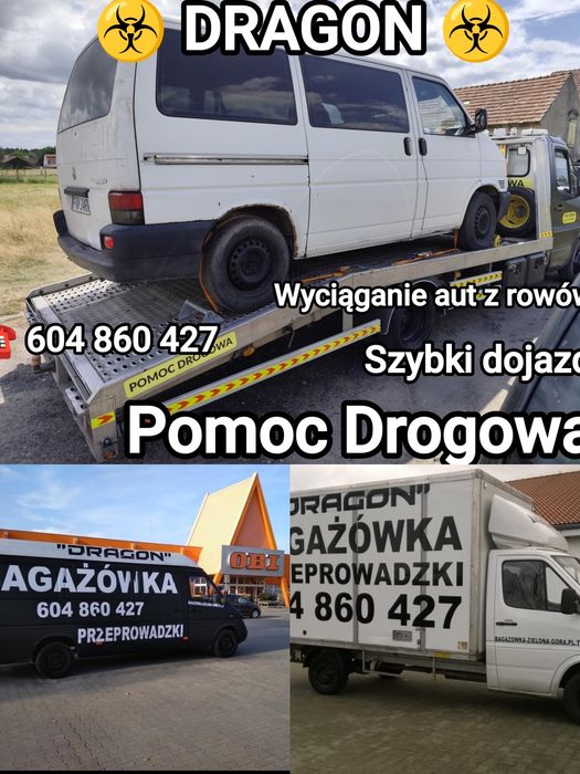 DRAGON-Pomoc Drogowa,Auto Laweta,Transport,Bagazowka,Przeprowadzki