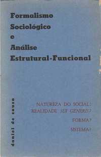 Formalismo sociológico e análise estrutural-funcional-Daniel de Sousa