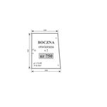 szyba boczna (750) do Hurlimann H496, H5116, H6136, H6170 ACX1250