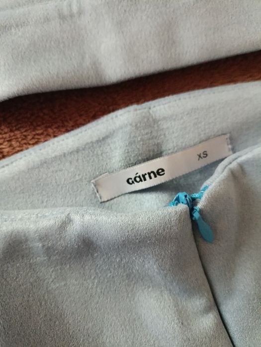 Замшевий жіночий костюм THIERRY блакитного кольору