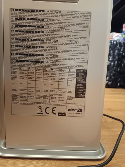 Aquecedor Parafina Zibro LC30