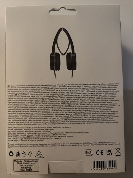 Słuchawki, kabel. Nowe