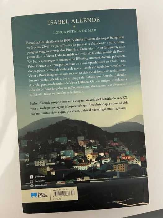 Longa pétala de mar Isabel Allende 1ª Ed. Portuguese  portes envio inc