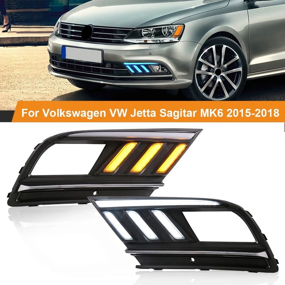 Дневные ходовые огни LED противотуманные фары джетта для Volkswagen Je