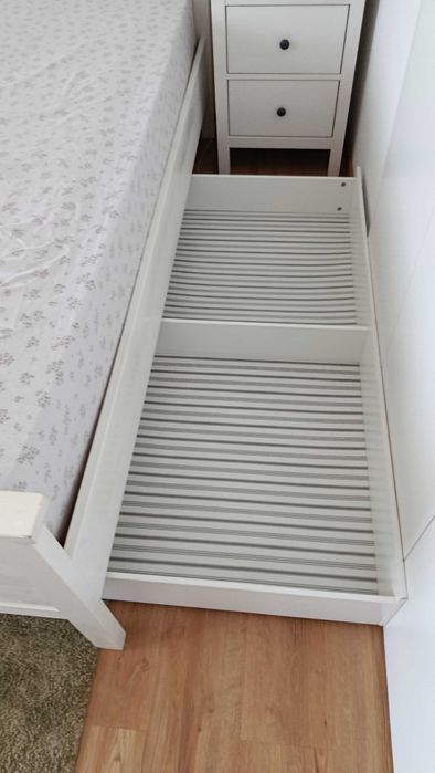 İkea Hemnes cabeceira, estrutura, ripado e 3 gavetas