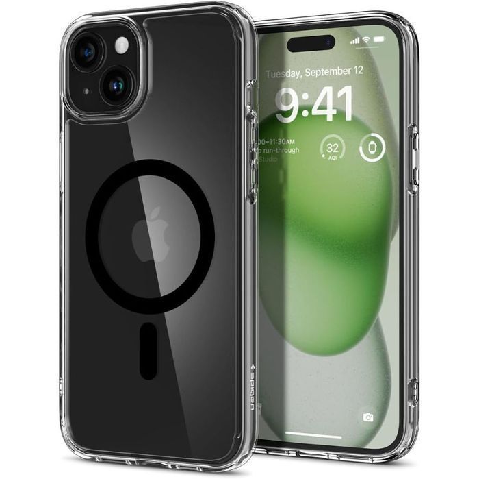 Etui Spigen Ultra Hybrid MagSafe do iPhone 15- Czarny
