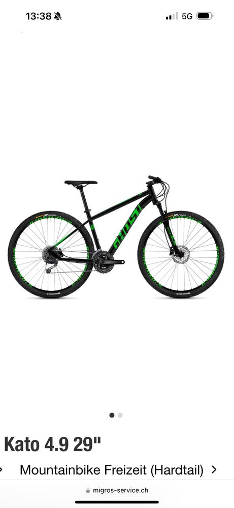Bicicleta nova Ghost kato 4.9 29”