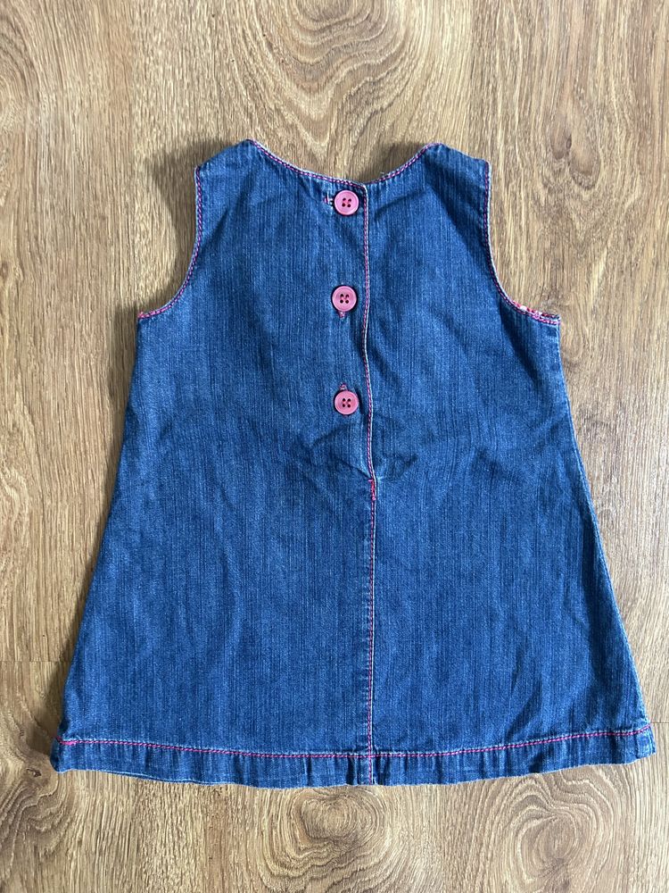 Sukienka Jeansowa Dziewczęca 62 cm