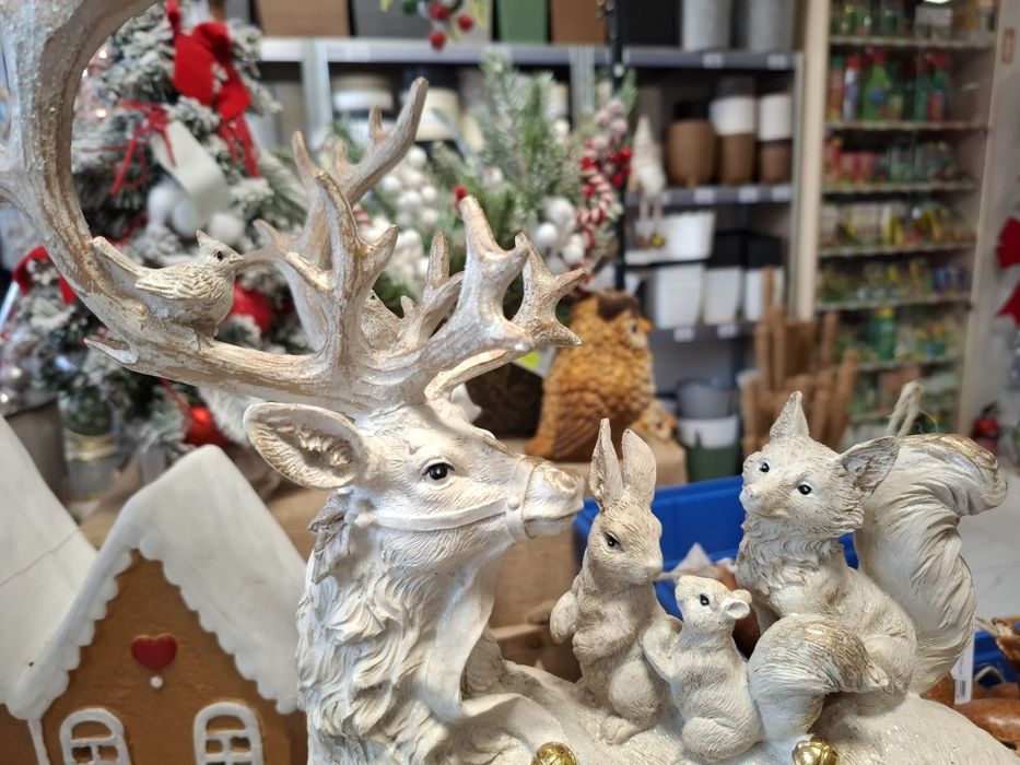 Renifer jeleń Figurka świąteczna renifer