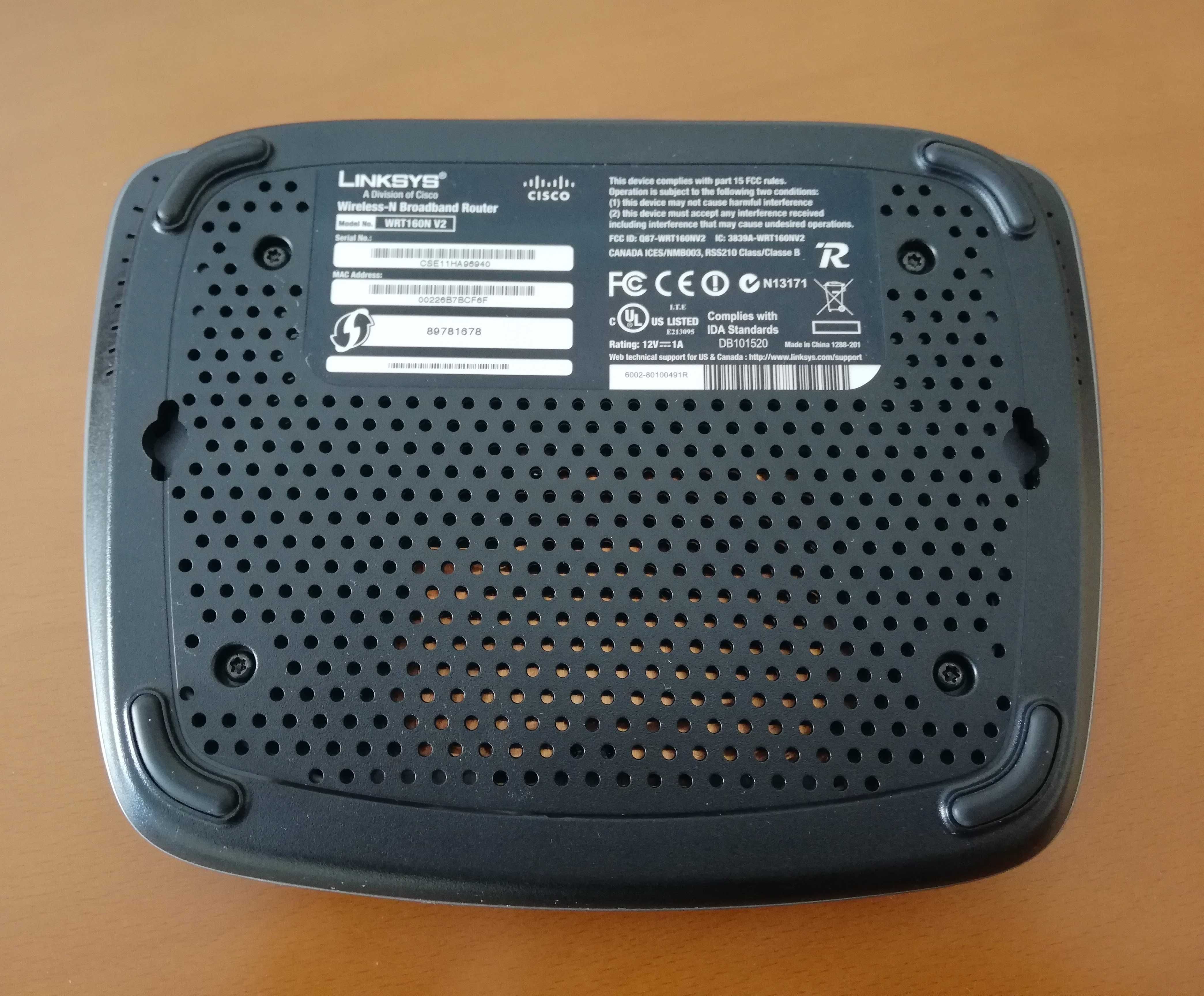 Router Linksys by Cisco WRT160N V2