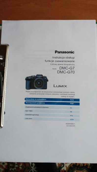 Instrukcja Panasonic DMC G7 i G70