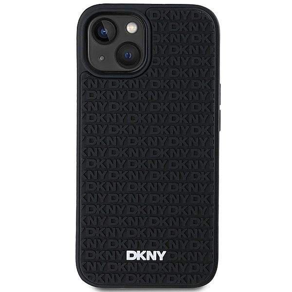 Etui DKNY 3D Rubber Repeat Pattern na iPhone 15 Plus - czarne