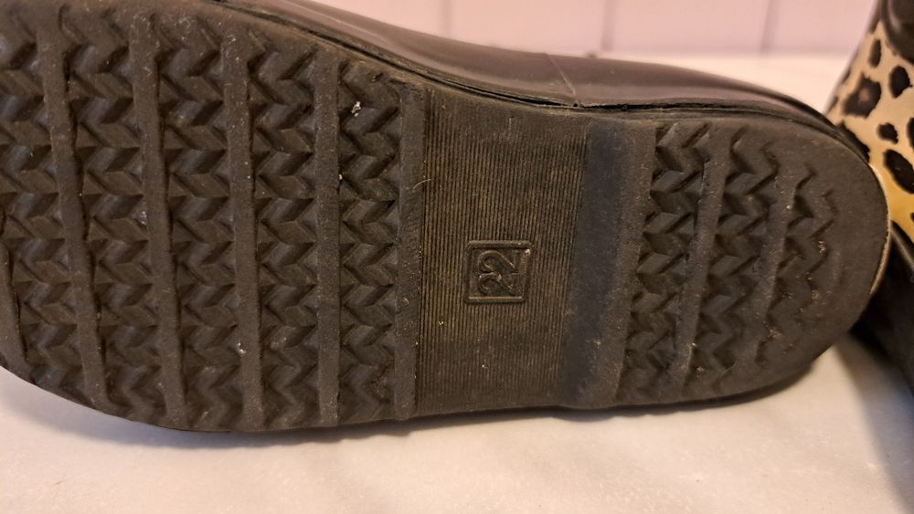 Kalosze w panterkę dla dziewczynki  rozm.22  Nordbjorn