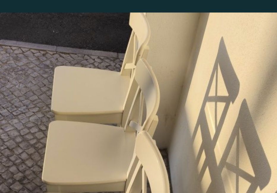 2x Banco cadeira alta branca IKEA Ingolf 74cm