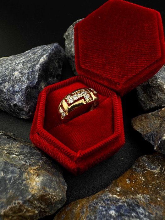 Złoty Pierścionek Elegancki Wzór | JAK NOWY | 585 | 2.87g