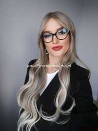 Peruka piaskowy BLOND smokey ombre włosy jak naturalne