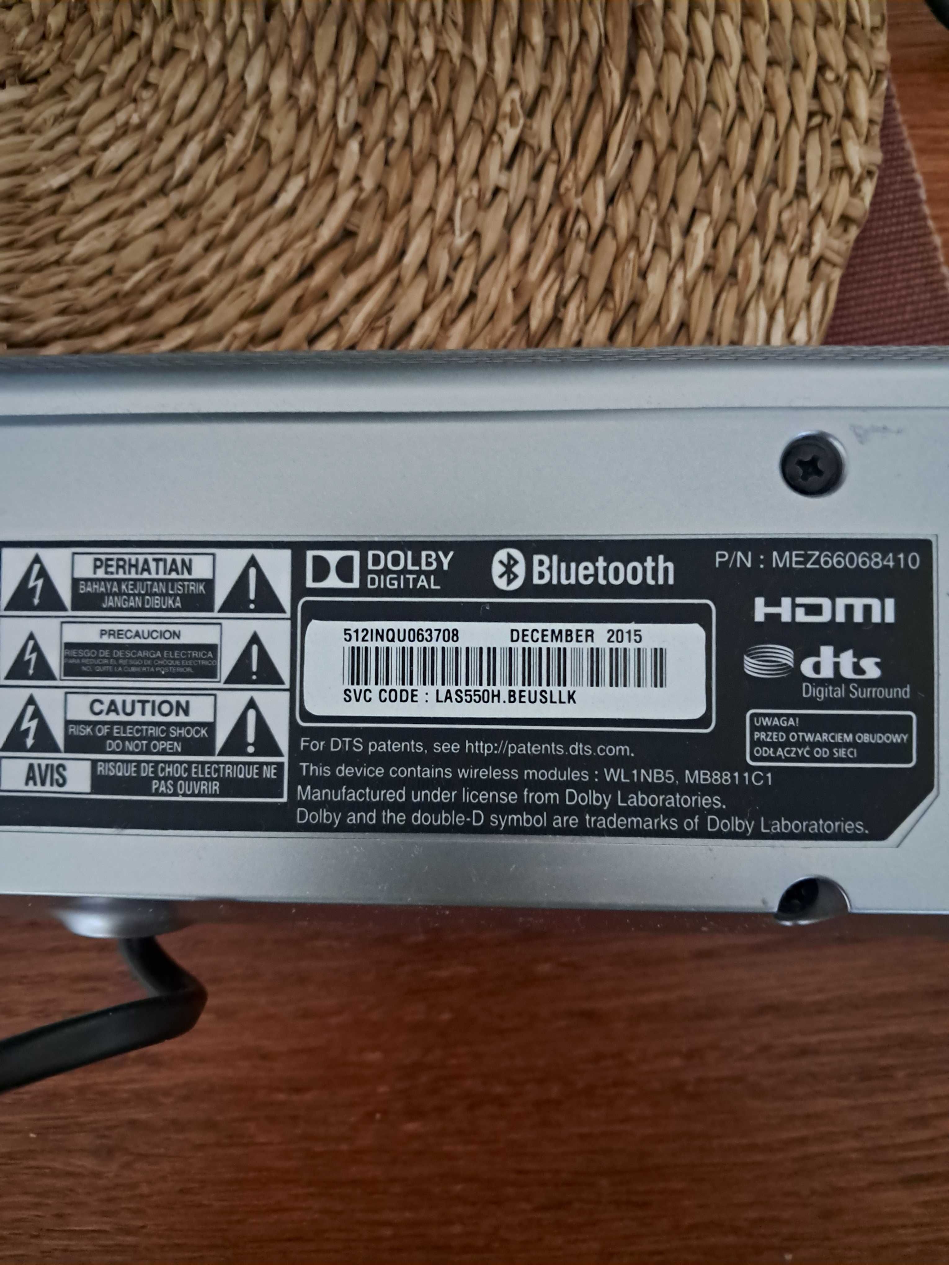 Saund bar LG LAS 550H