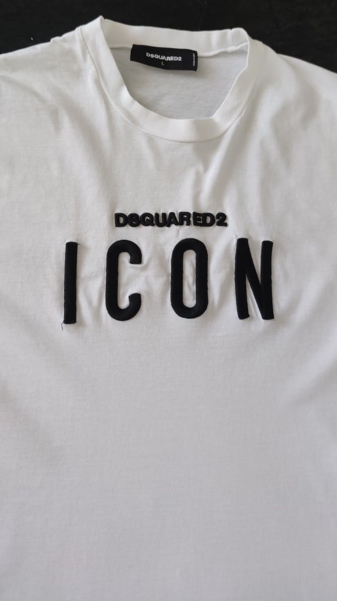 Icon Dsquared біла футболка L