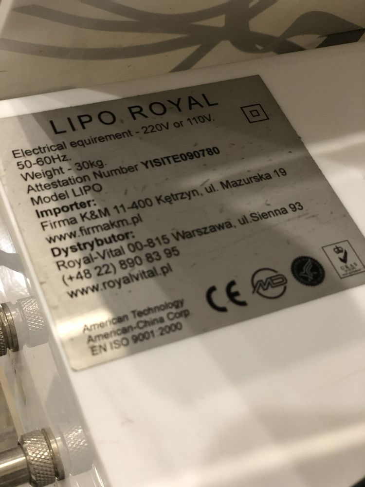 Liposukcja ultradzwiekowa plus elektrostymulacja Lipo Royal