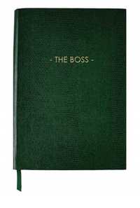 Notatnik notes THE BOSS zielony 15 x 10 cm ręcznie wykonany A6