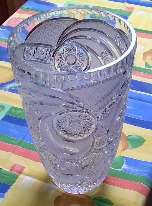 Wazon kryształowy – kryształ PRL – 29 cm