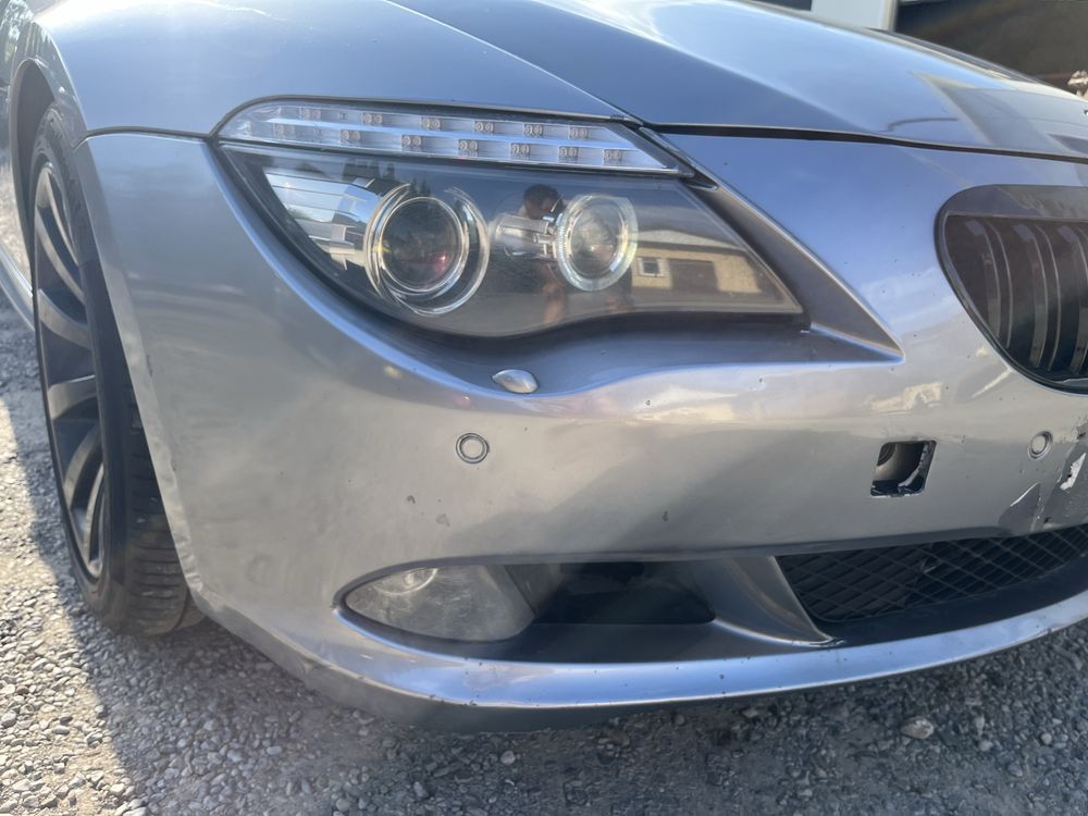 Zderzak przod przedni bmw e63 e64 PDC spryski kpl spacegrau A52/7