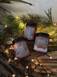Свічка ароматична з соєвого воску, новорічна 130 грам