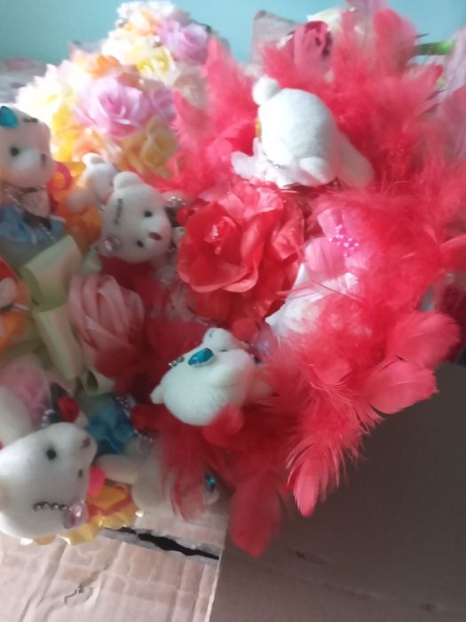 Продам весільні букети дублери та подарочні букети з мьяких ігращок