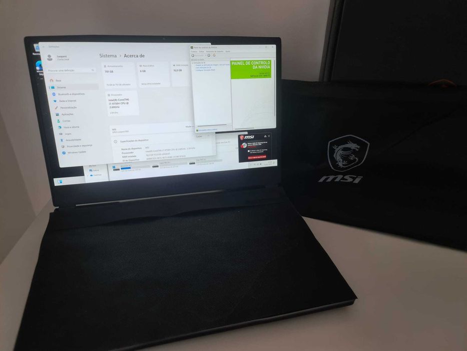 Portatil Gaming MSI Leopard RGB GP65 9SD i7 9750H / 16Gb / GTX 1660 Ti