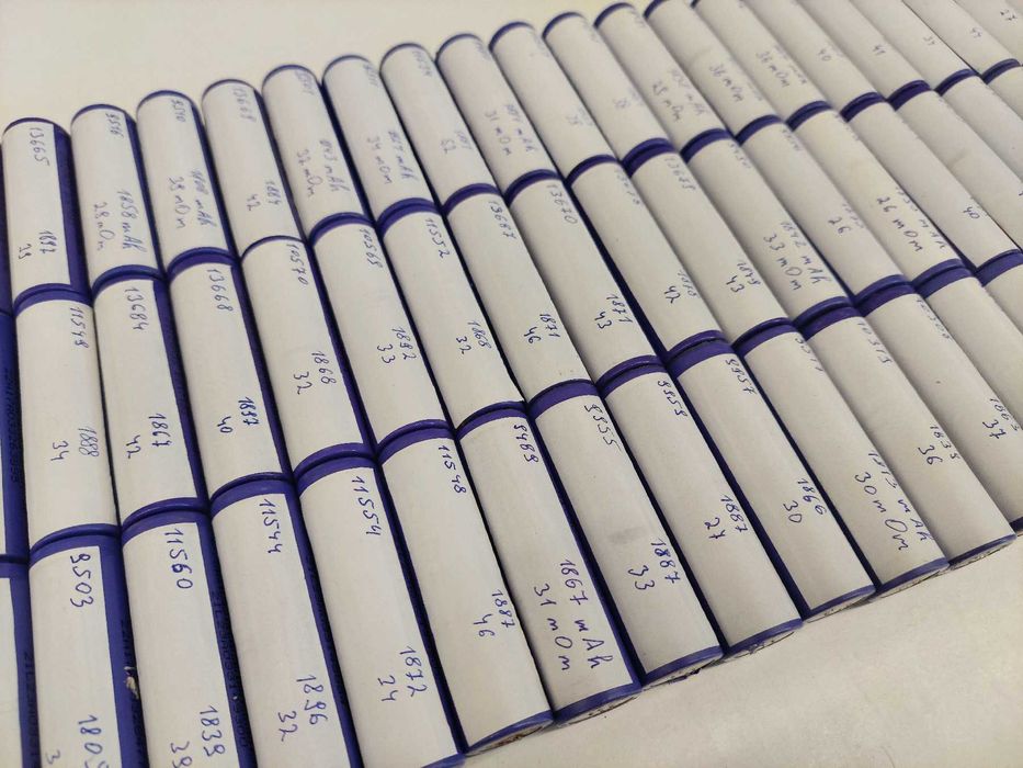 Pakiet 66 szt. testowanych ogniw 18650 CHY 1800 mAh Fioletowe.