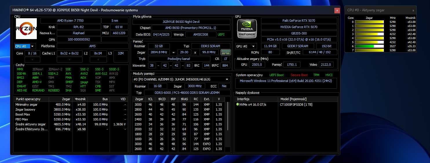 SFF 9L | Ryzen 7700 | RTX 5070 | 32GB DDR5 | 1TB NVME