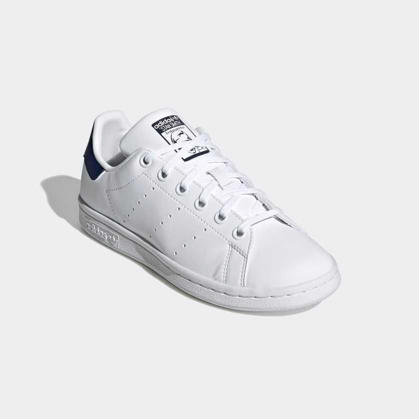 Adidas Stan Smith 38 2/3 white blue 24,5 cm sneakers białe niebieskie