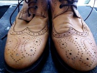 Botas Brogues pele tamanho 43