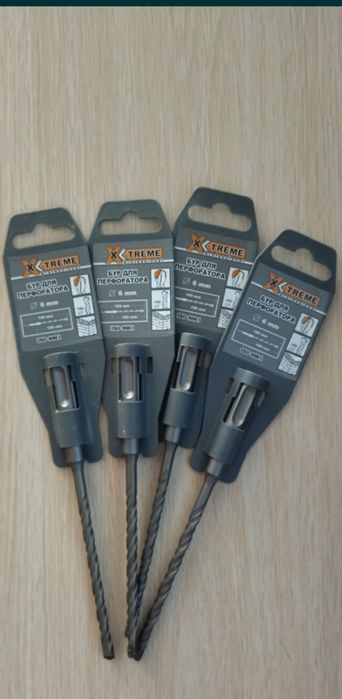 Бур для перфоратора 4 шт .6мм довжина 100мм.