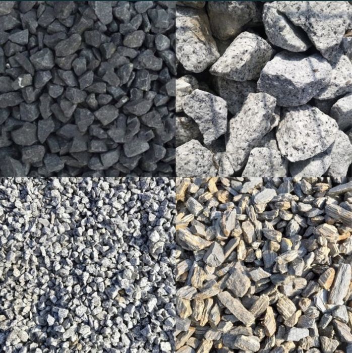 kamienie ozdobne: dalmatyńczyk, kora kamienna, grys, bazalt czarny