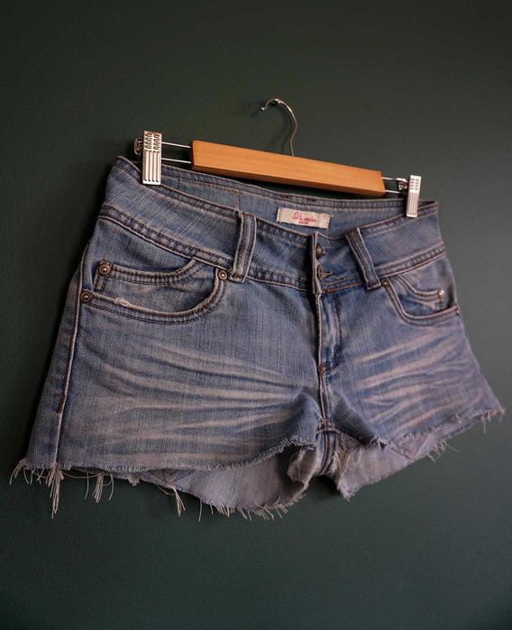 Spodenki shorty szorty jeansowe M 38 dżinsowe niebieskie postrzępione