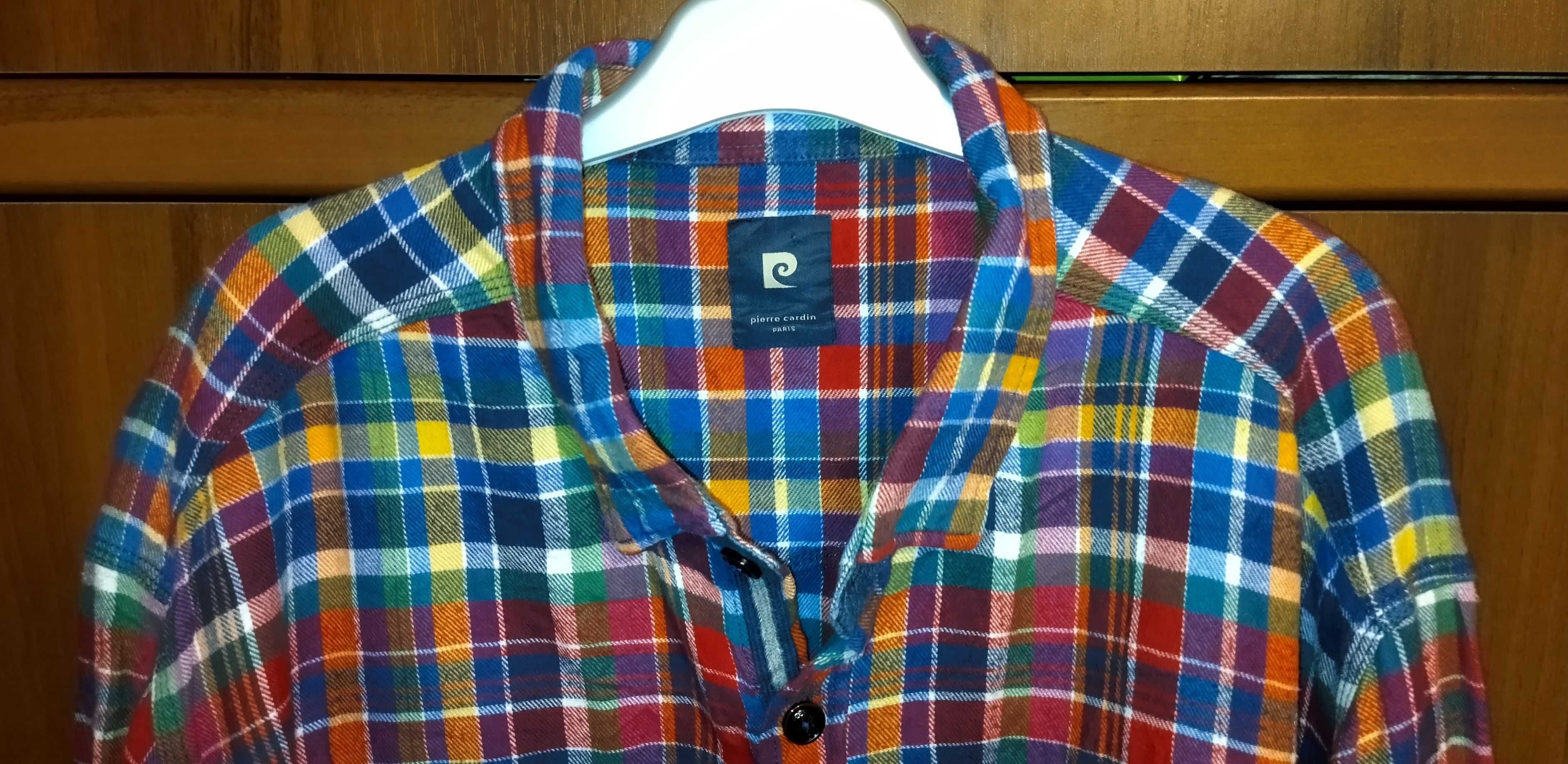 Мужская байковая рубашка Pierre Cardin  - размер 4-XL (мультиколор