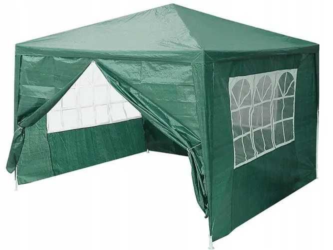 Павильон садовая палатка 3х3м 4 стенки зеленная