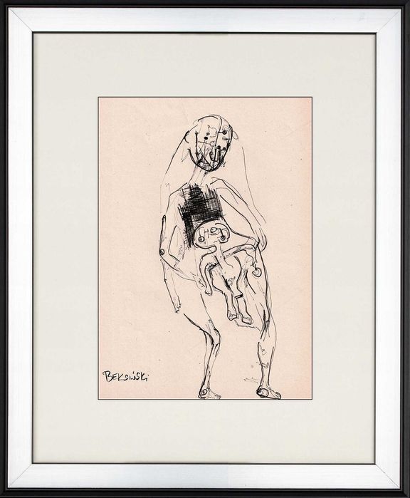 Beksiński - stary rysunek piórkiem - POLECAM !!!