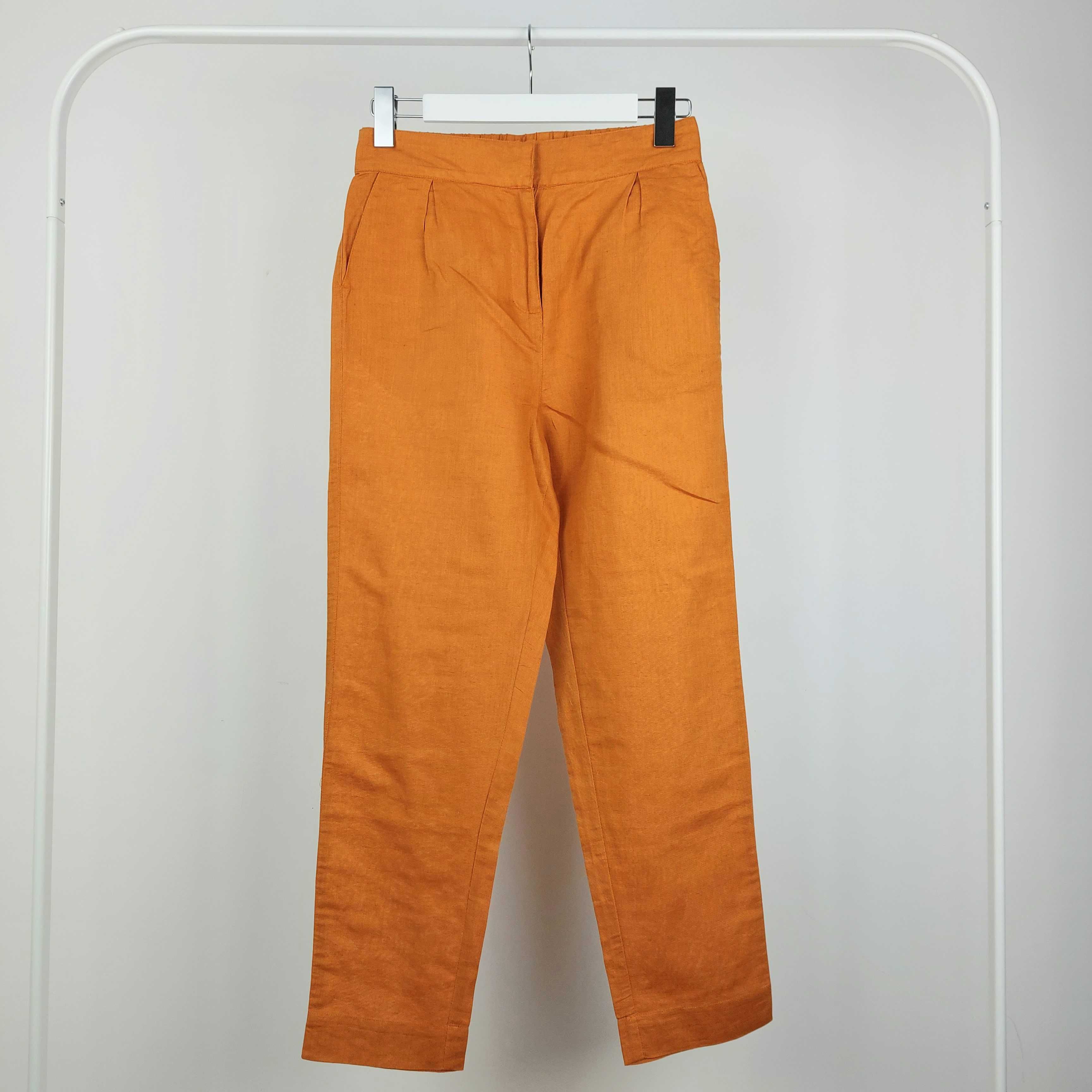 Lniano-bawełniane spodnie Warehouse S