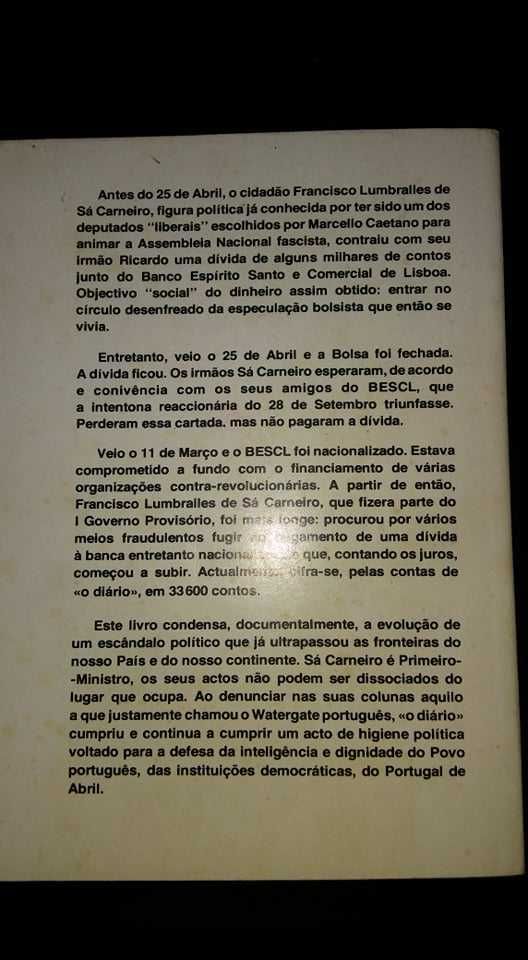 Watergate (História de uma Fraude)Sá Carneiro