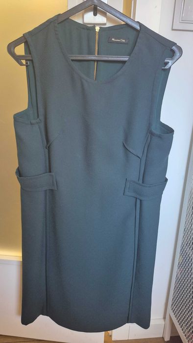 Vestido verde escuro Massimo Dutti
