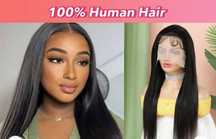 Perucas Longas Cabelo Humano Reto 13 X 4 Renda Frente Natural Preto