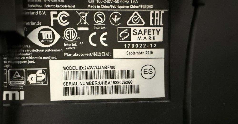 Monitor Phillips 243V Full HD 24 cale