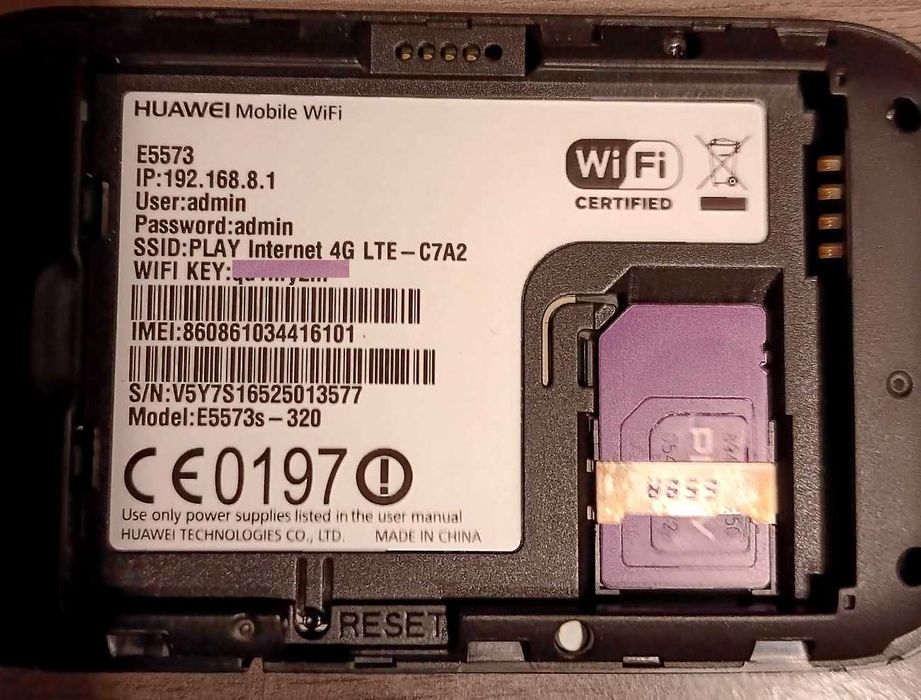 Router Huawei E5573 LTE 4G WiFi